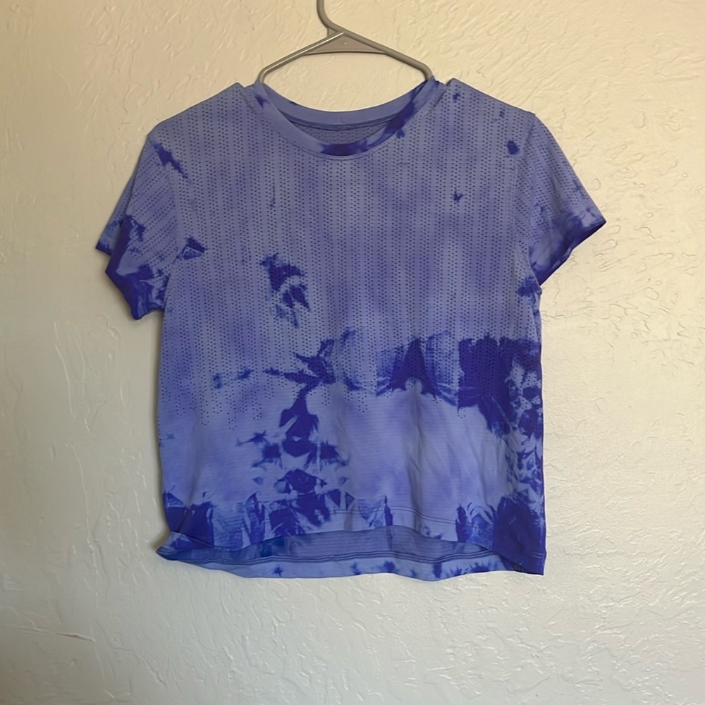 purple lululemon tye dye shirt size 4